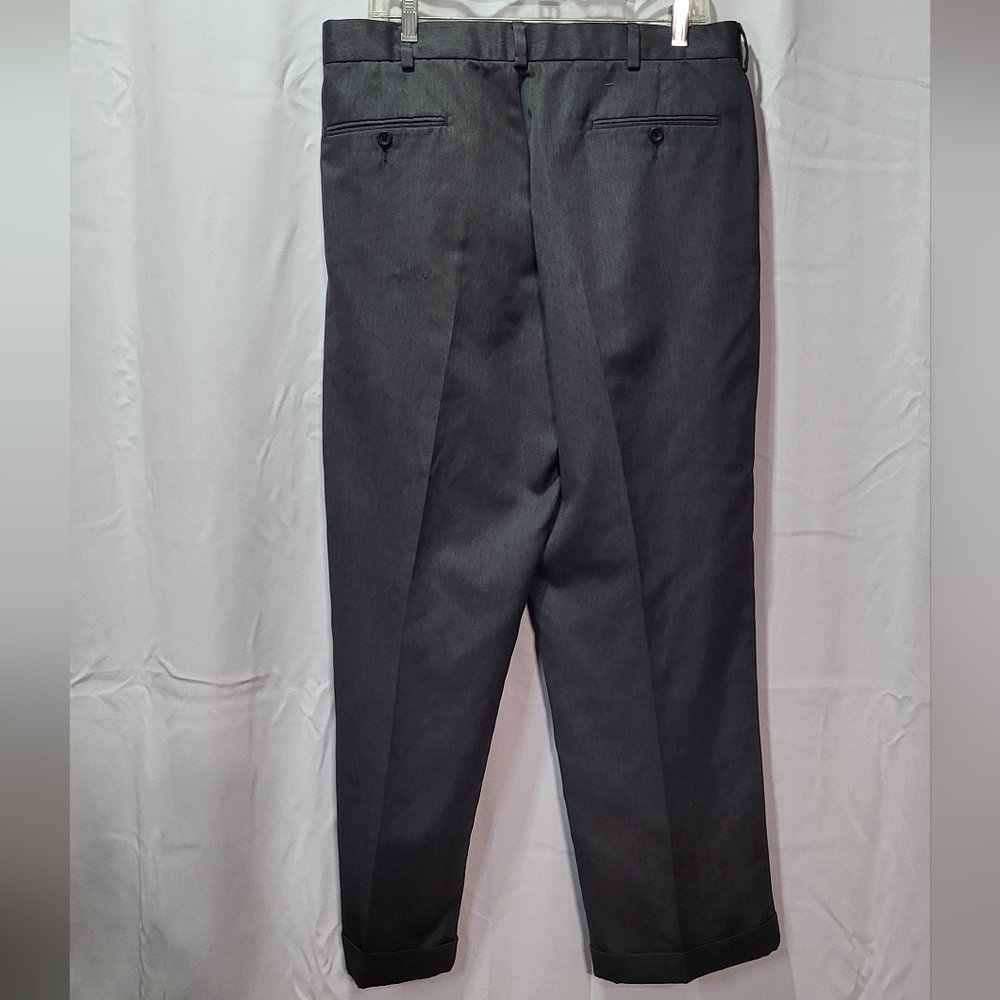 Dockers Premium Men's Gray Pleated Cuffed Dress Pants Size 36X29 - Picture 9 of 12